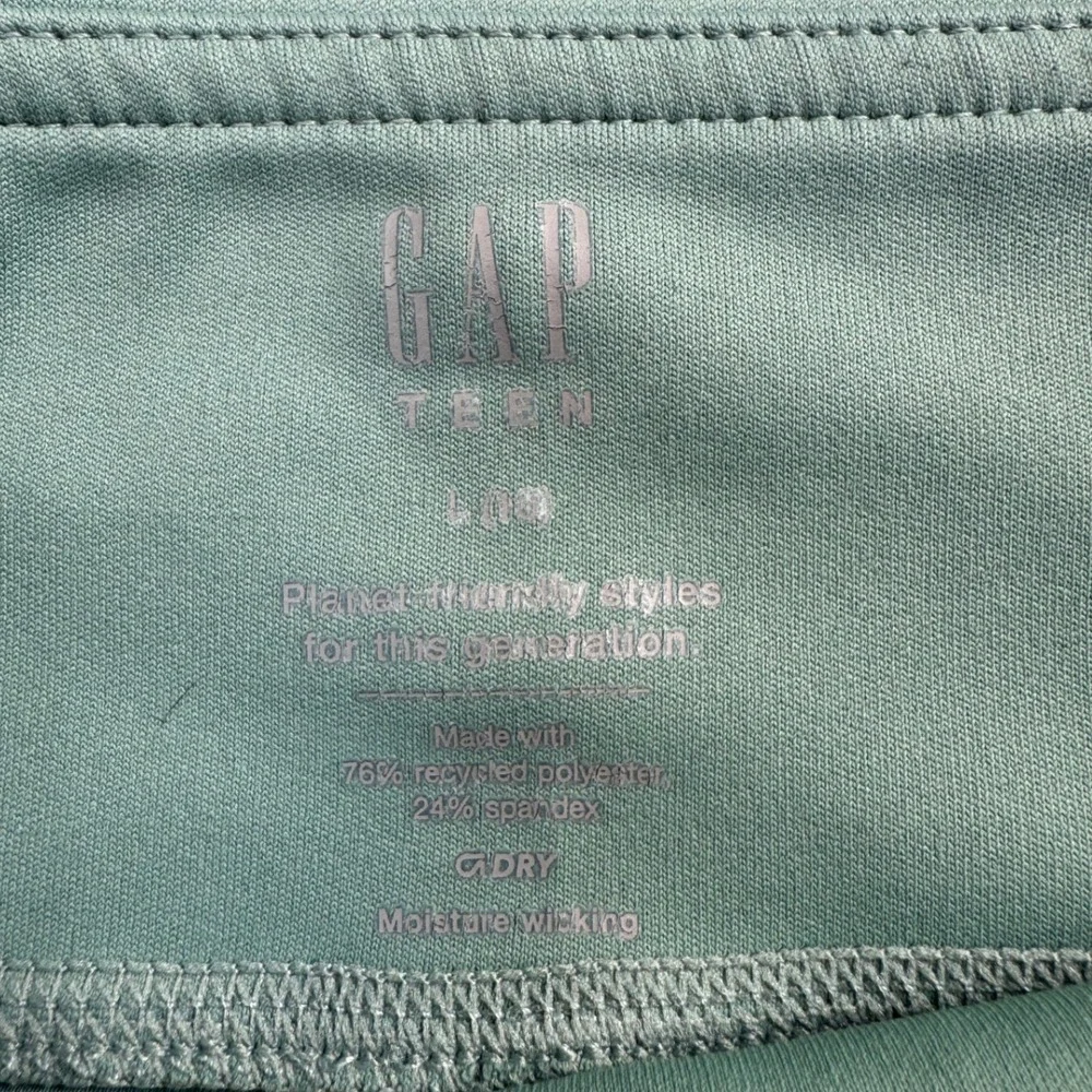 GAP Kids Girls Tech Shorts Teal Blue‎ Moisture Wicking Bike Shorts Size L 10-11